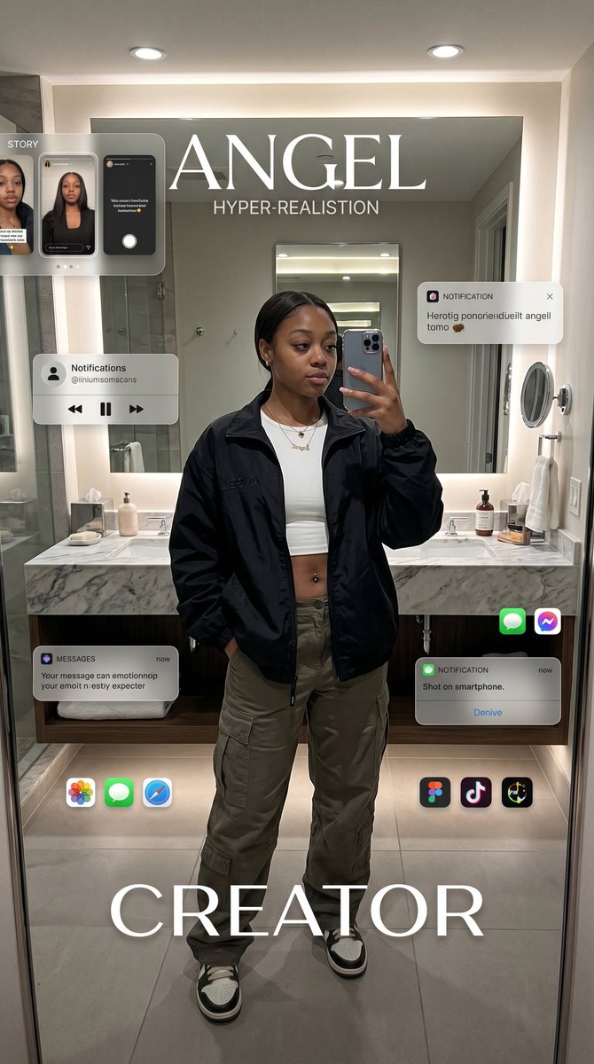 AI Prompt for Social Media Mirror Selfie Posters