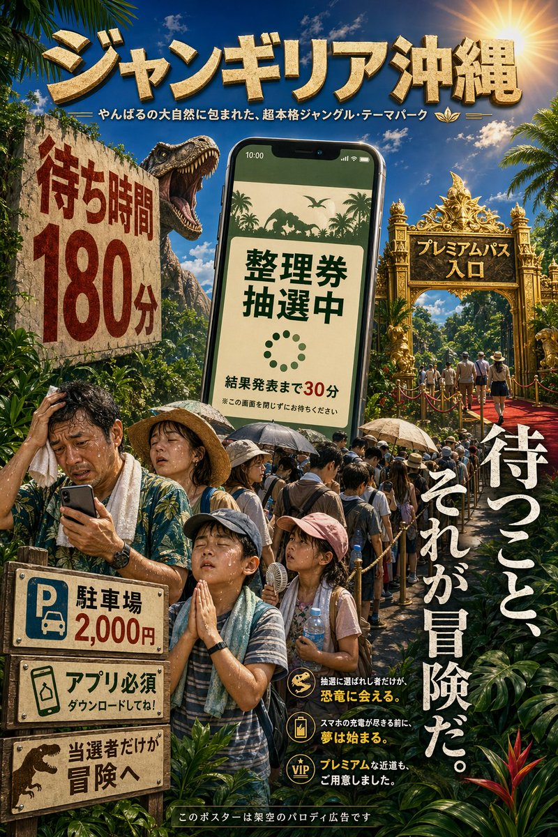 AI Prompt for Tropical Dinosaur Theme Park Poster Design