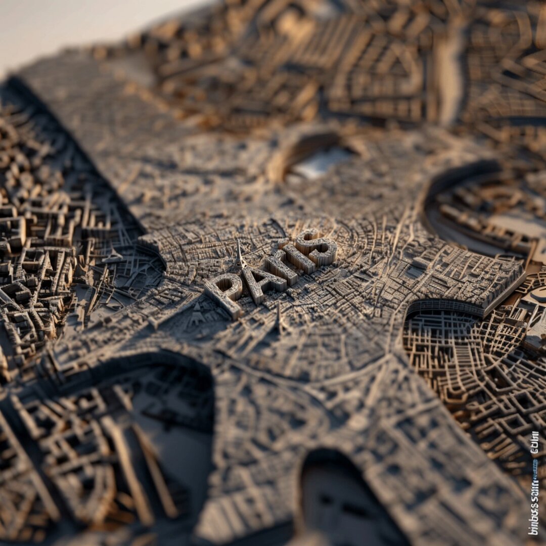 AI Prompt for Urban Geology 3D Typography Poster Generation
