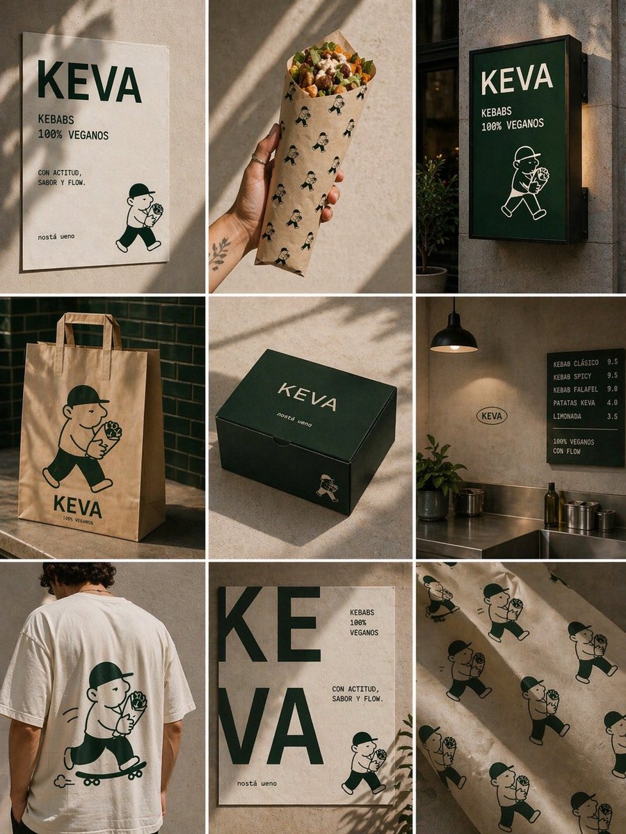 AI Prompt for Vegan Food Brand Identity Collage