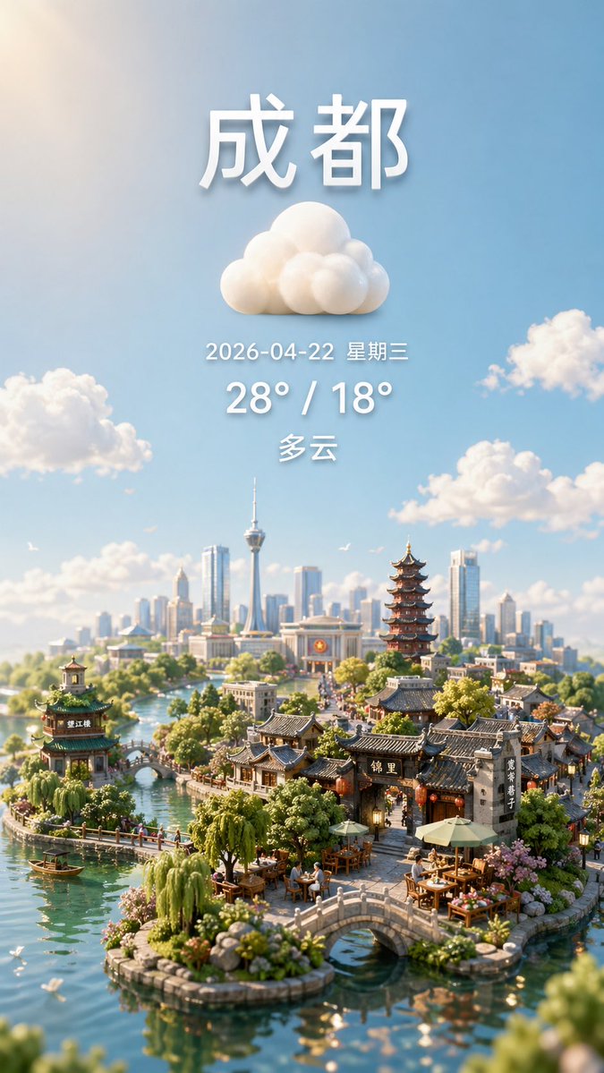AI Prompt for Weather Cityscape Poster with Typography