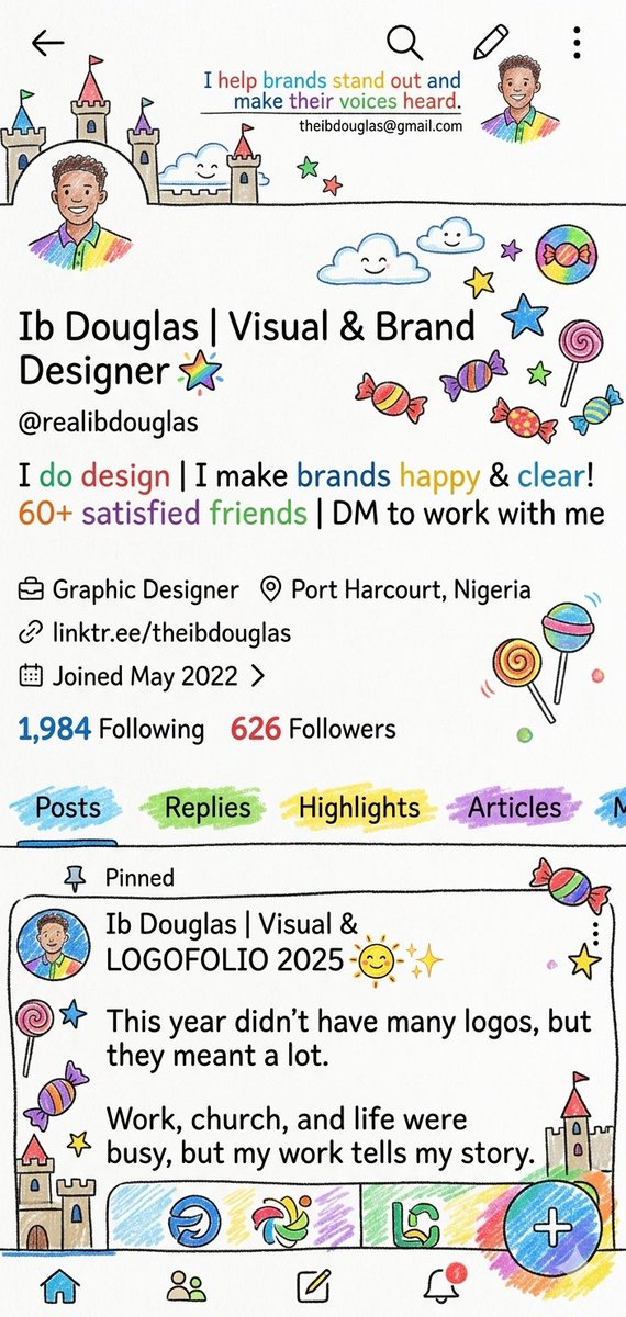 AI Prompt for Whimsical Social Media Profile UI Design