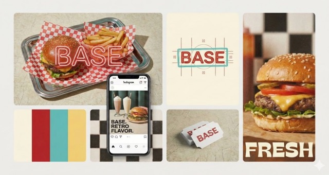 Brand Identity Bento Grid Showcase Template
