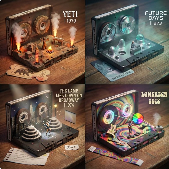 Cassette Concert Worlds: AI Visual Album Art Generator