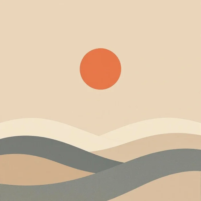 Minimal Sun Horizon T-Shirt Design Prompt