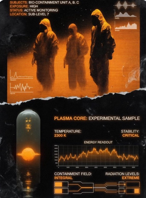 Minimalist Plasma Core Data sheet Design Prompt
