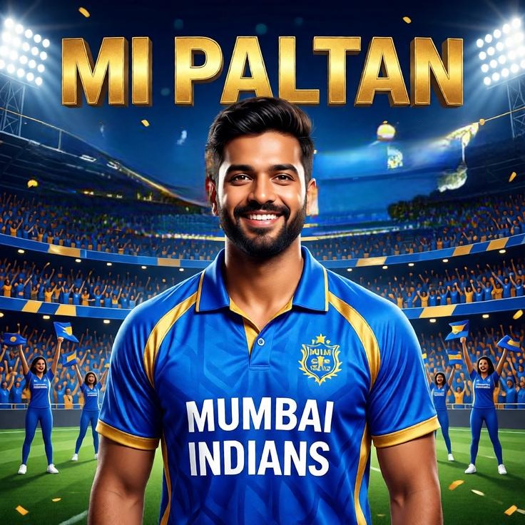 Ultra-Realistic 8K Mumbai Indians IPL Poster