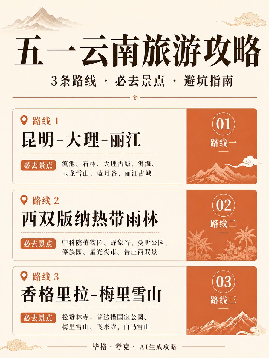 Yunnan May Day Travel Guide Poster Chinese Style Design