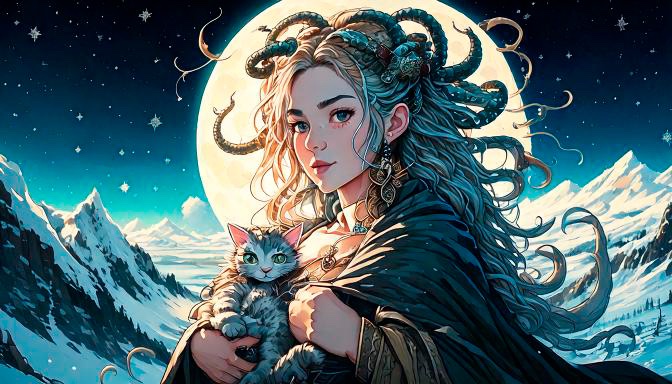 AI Image Generation Prompt: Move Moon in Watercolor Portrait