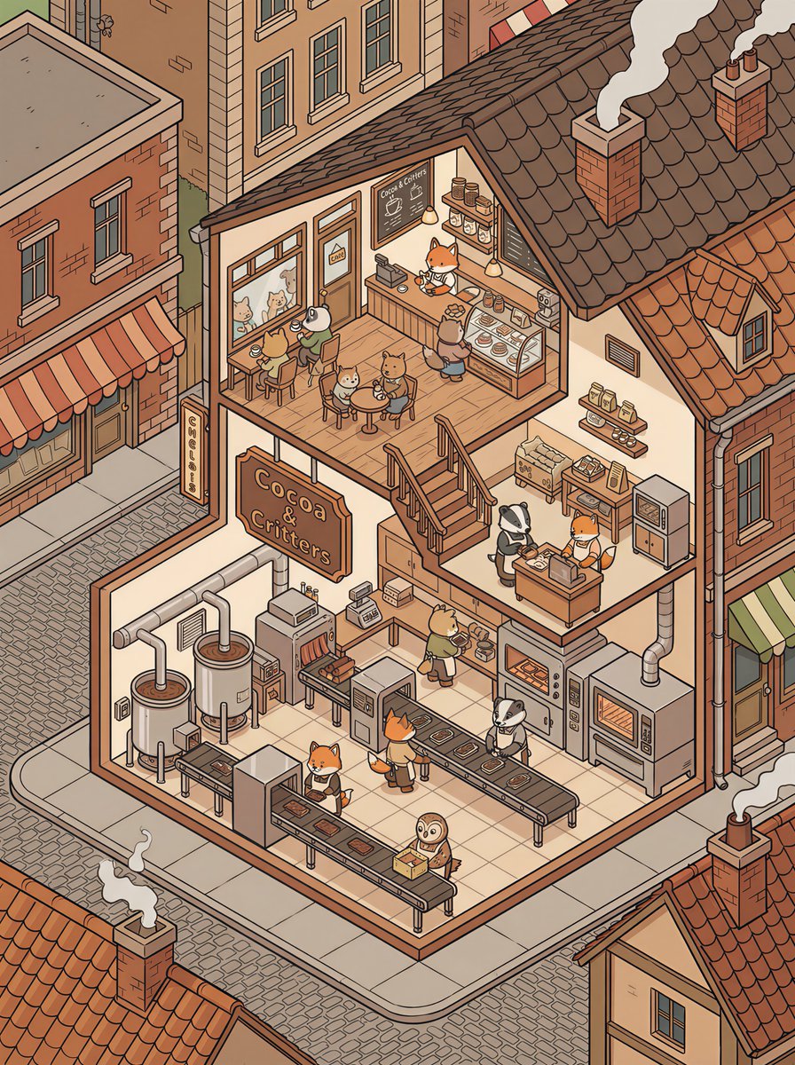 AI Prompt for 2.5D Architectural Illustrations of Animal Communities
