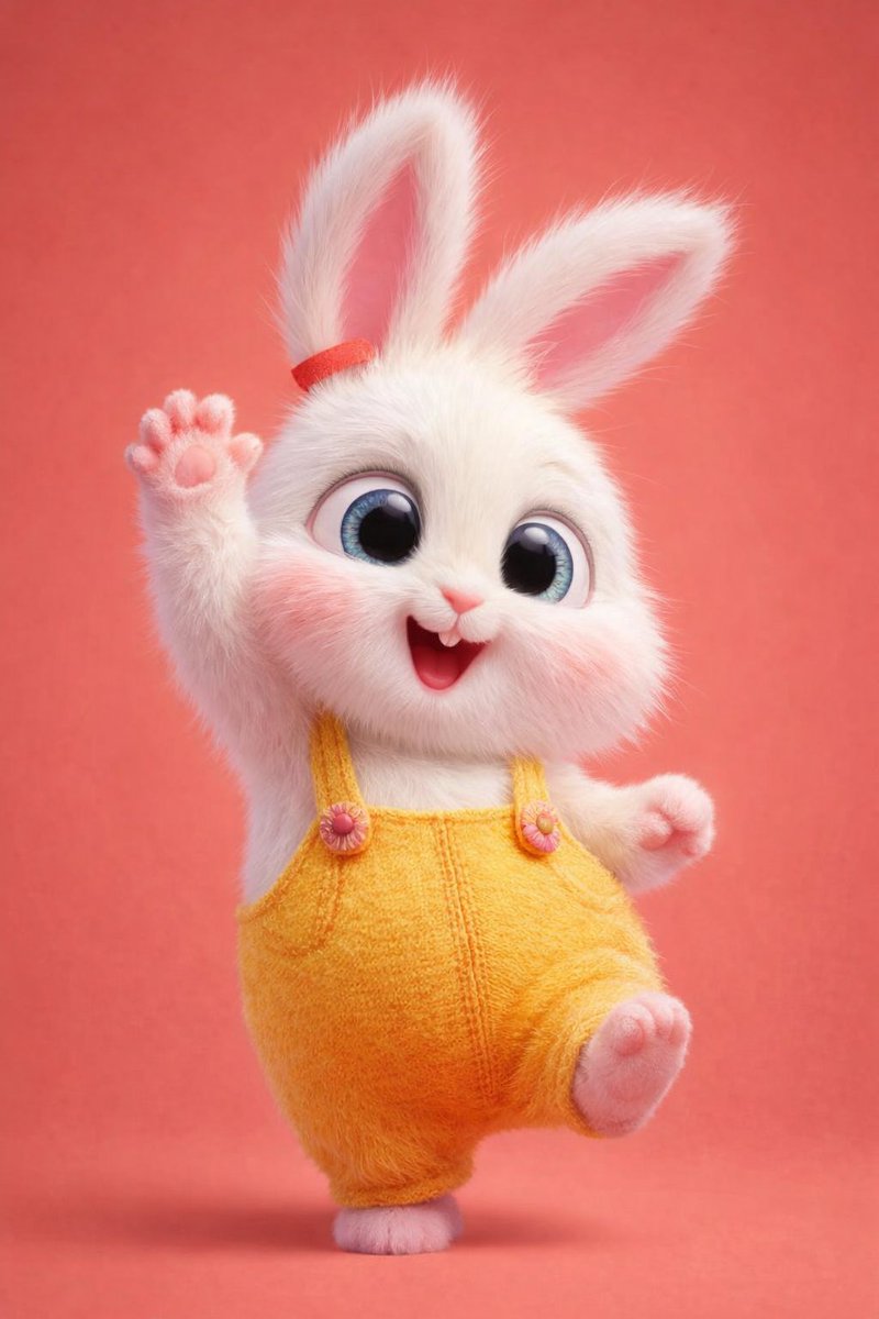 AI Prompt for 3D Animated Anthropomorphic Bunny Character