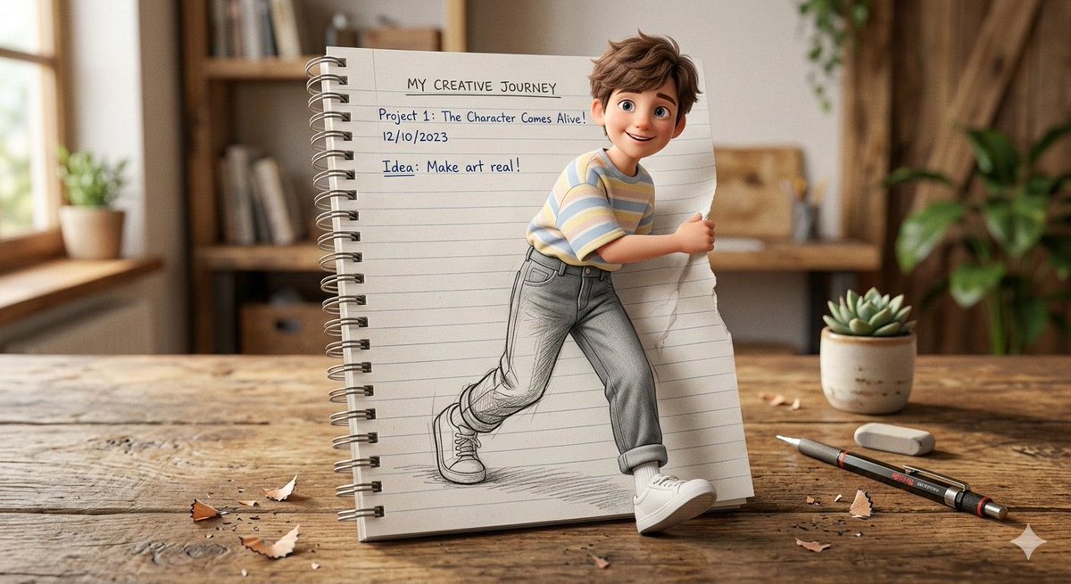 AI Prompt for 3D Cartoon Style Portrait with Pop-Out Effect