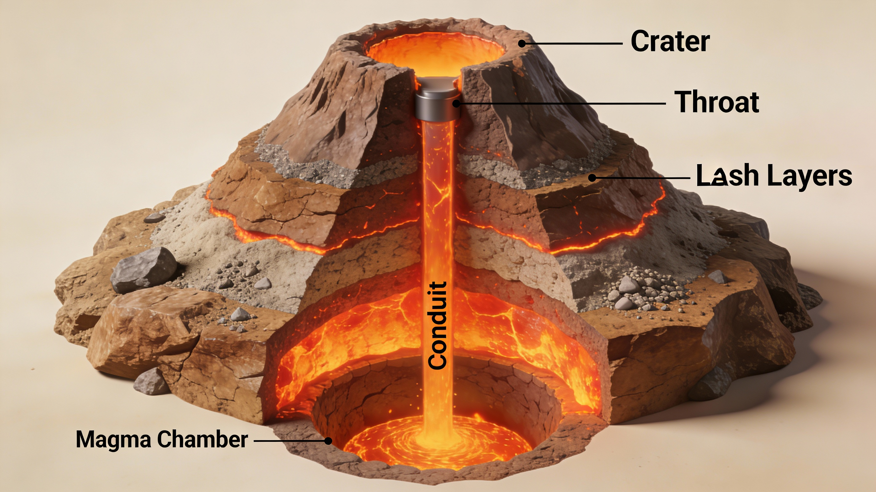 AI Prompt for 3D Cutaway Volcano Diagrams: Generate Stunning Scientific Illustrations