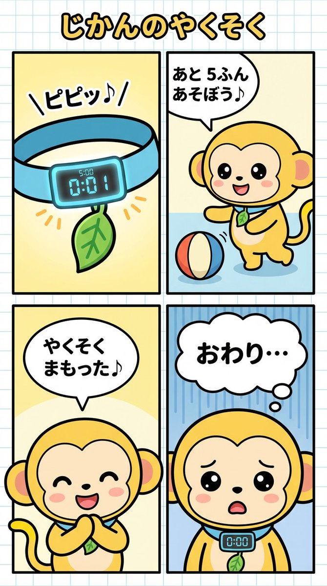 AI Prompt for 4-Panel Comic Strip on Time Keeping (Yonkoma Manga Style)