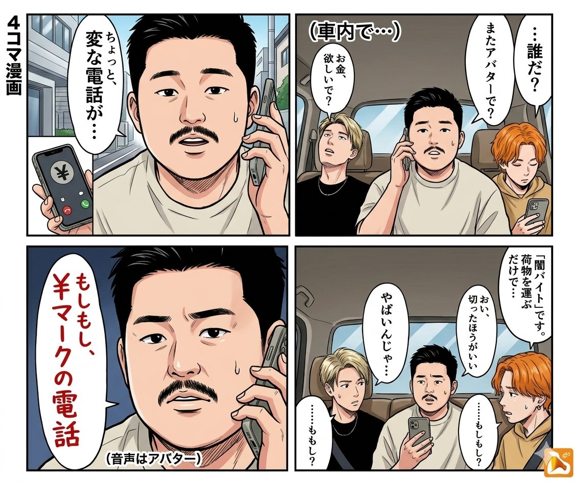 AI Prompt for 4-Panel Manga: Anonymous and Mask