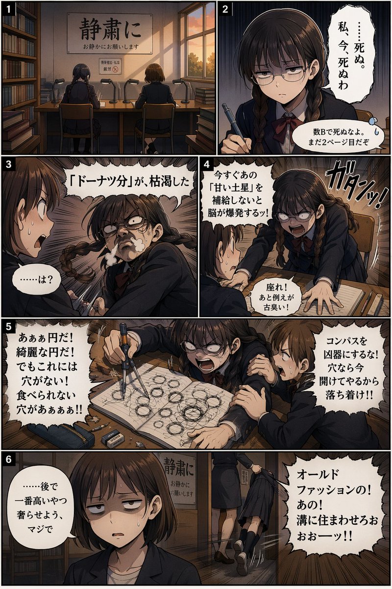 AI Prompt for 6-Panel Comedy Manga Page - Generate Humorous Anime-Style Comic Art
