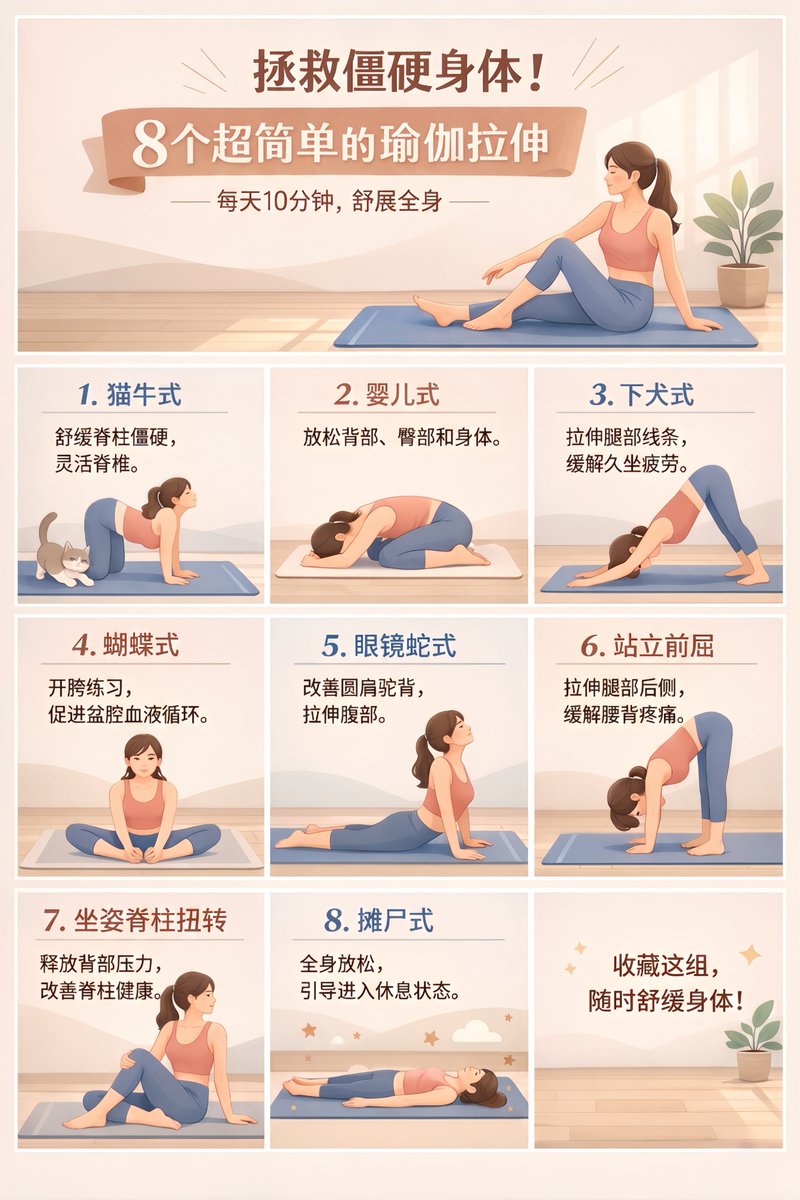 AI Prompt for 9-Panel Yoga Infographic Poster