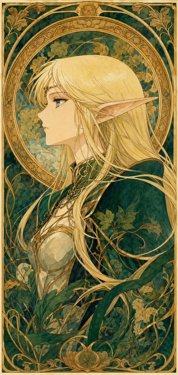 AI Prompt for 90s Anime Style Elf Warrior Illustration
