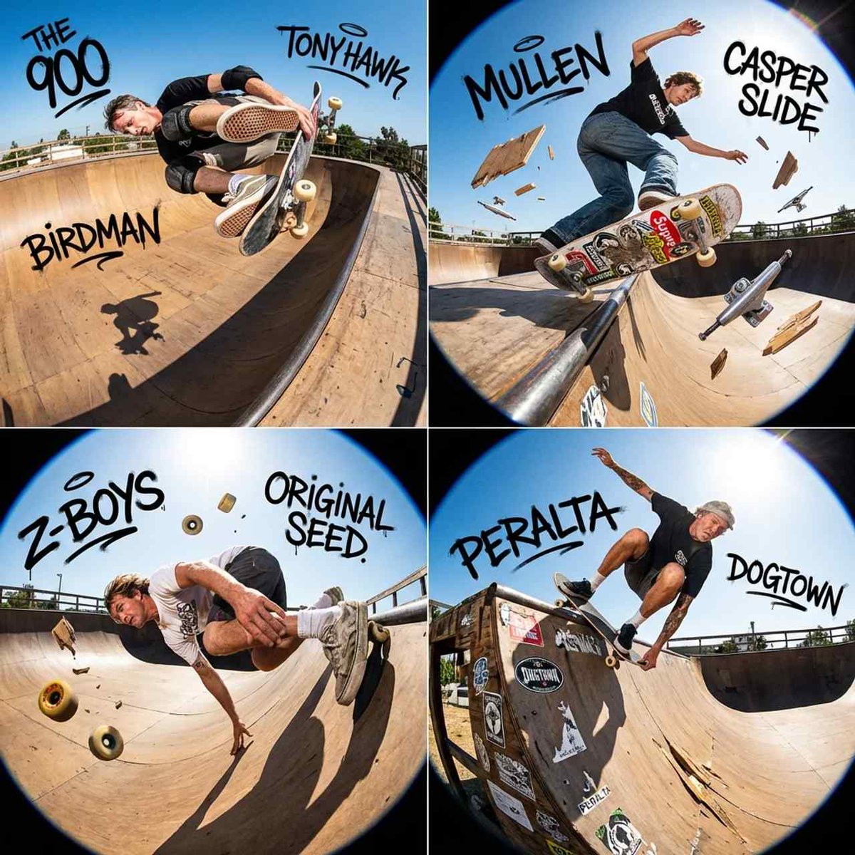AI Prompt for 90s Skate Magazine Style Skateboarder Grid