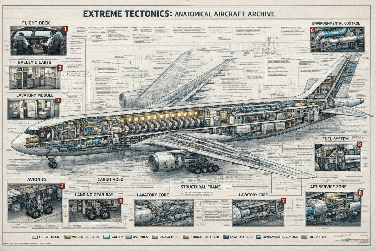 AI Prompt for a Detailed Aircraft Cutaway Diagram