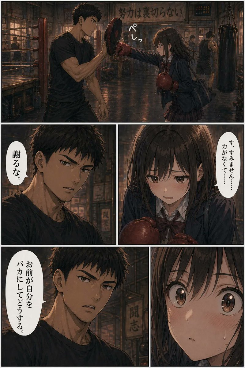 AI Prompt for a Dynamic Comic Book Scene with Boxing Anime