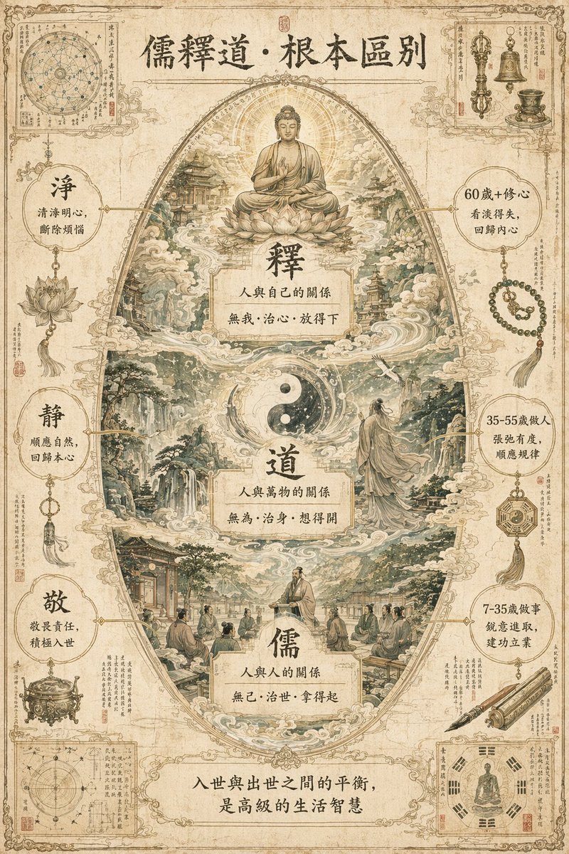 AI Prompt for a Mythological Infographic of Eastern Philosophies
