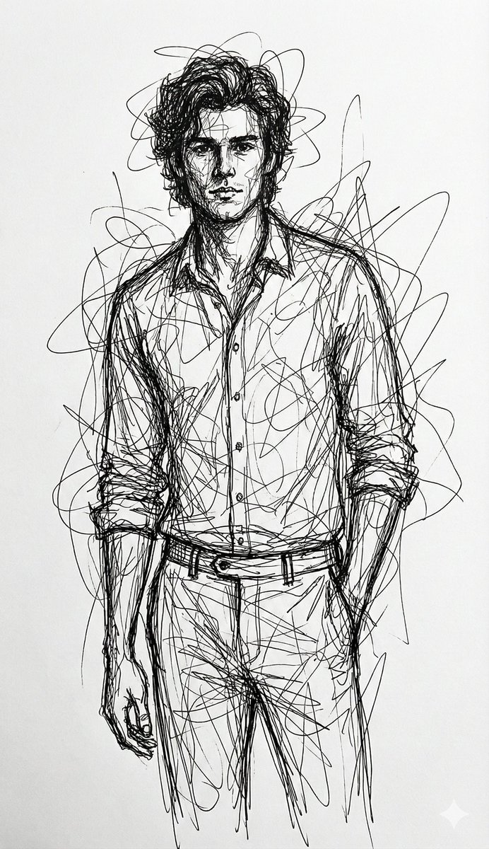 AI Prompt for Abstract Chaotic Scribble Art Portraits