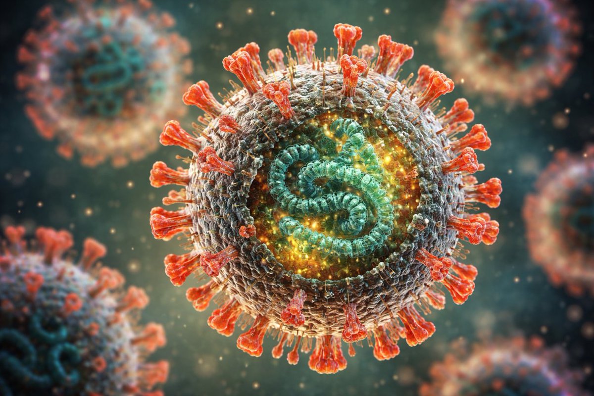 AI Prompt for AI Image Generation of a Scary Hantavirus Microscopic Visualization