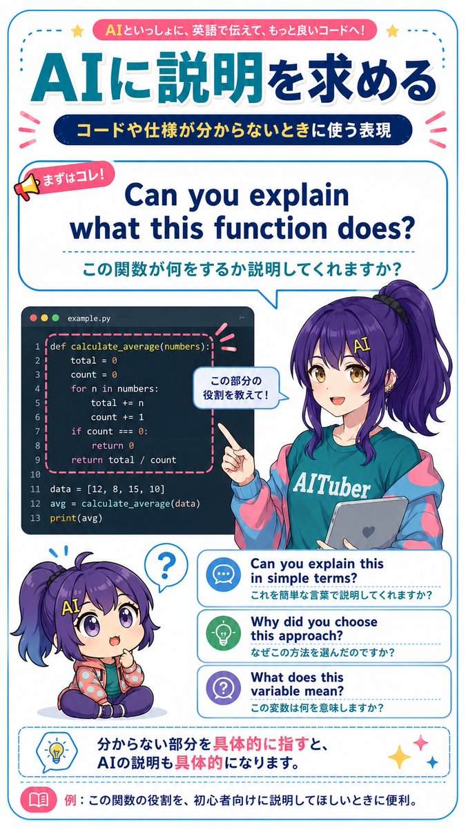AI Prompt for Animated English Code Explanation Poster