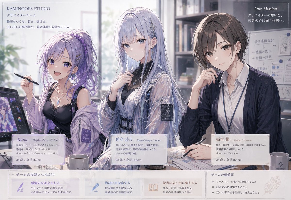 AI Prompt for Animated Studio Team Poster Design