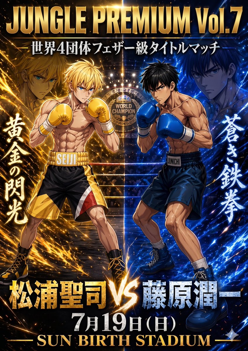 AI Prompt for Anime Boxing Championship Poster with Custom Illustrations
