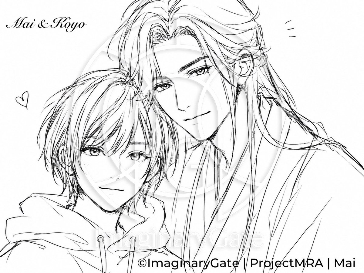 AI Prompt for Anime Couple Monochrome Sketch with Romantic Character Illustrations
