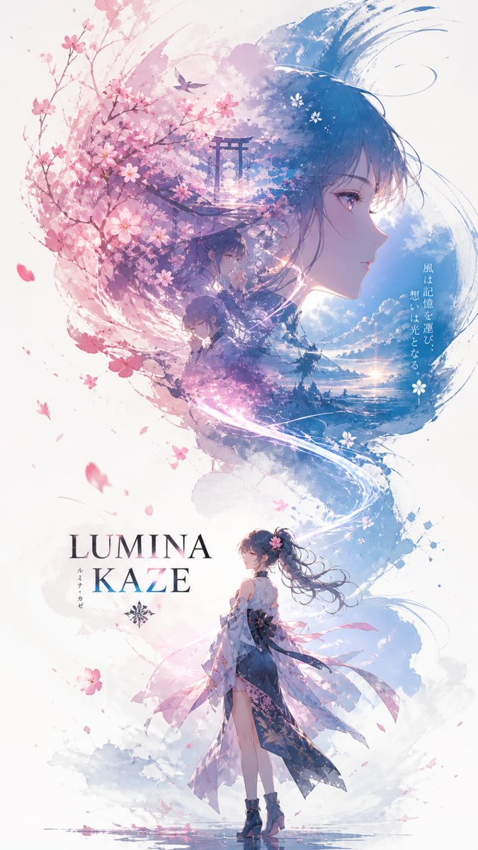 AI Prompt for Anime Double-Exposure Watercolor Poster