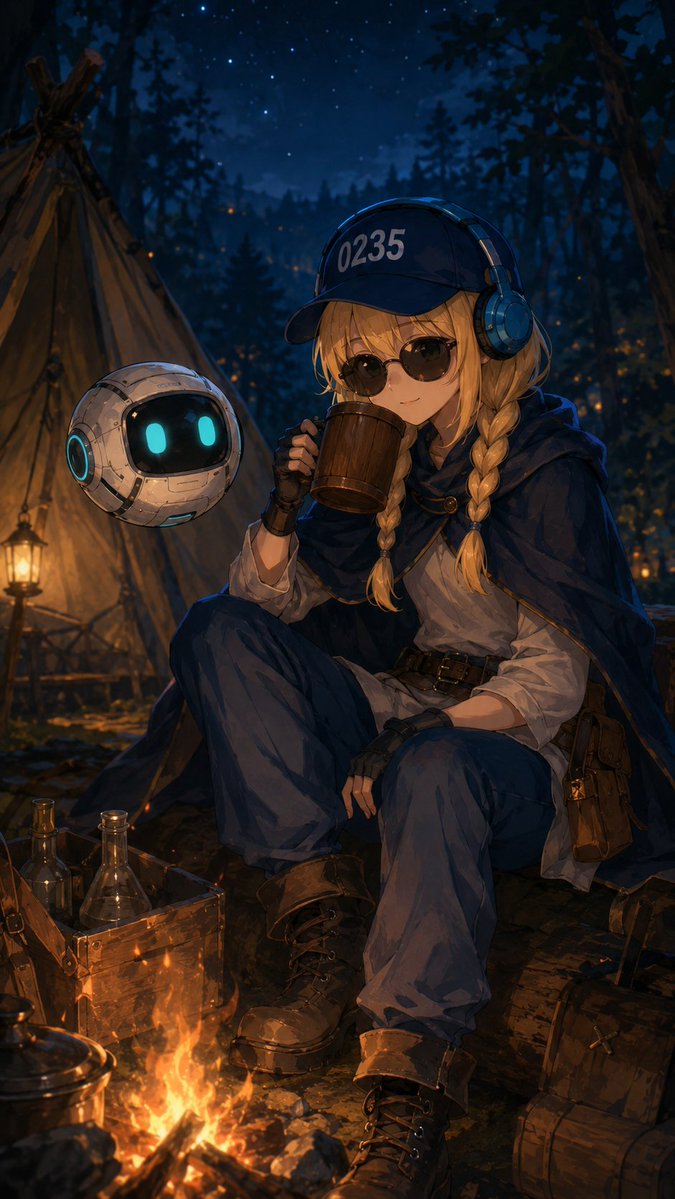 AI Prompt for Anime Fantasy Landscape with Alchemist and Robot Companion