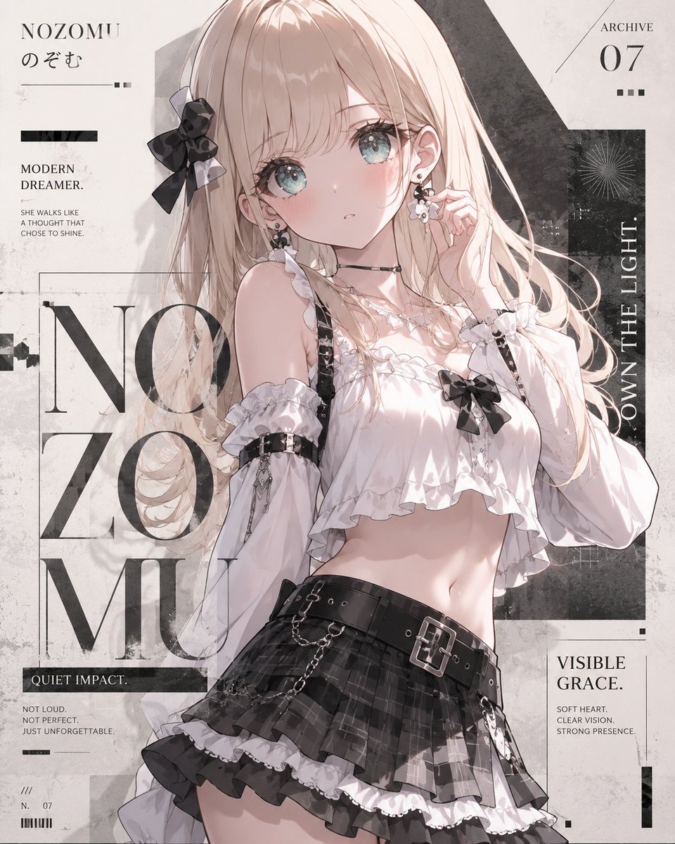 AI Prompt for Anime Fashion Poster with Minimal Design and Typography