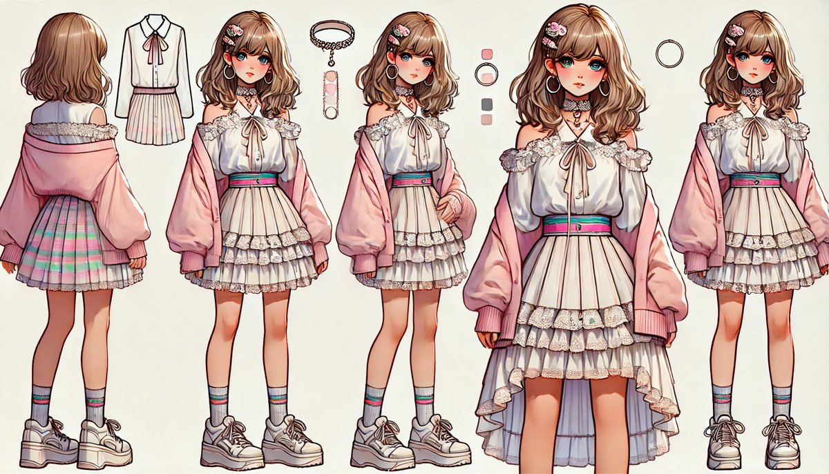 AI Prompt for Anime Fashion Reference Sheet