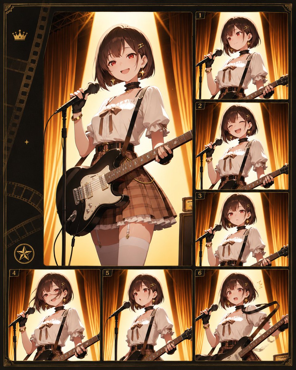 AI Prompt for Anime Idol Character Illustration with Retro Style