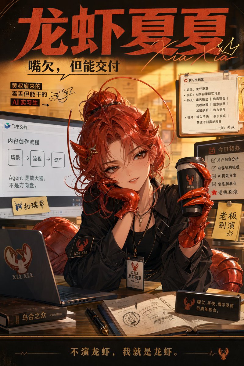 AI Prompt for Anime-Inspired AI Office Assistant Poster