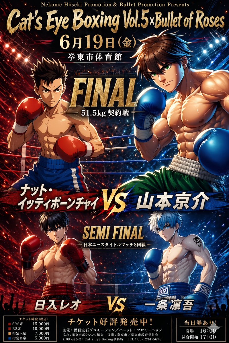 AI Prompt for Anime-Inspired Boxing Event Posters