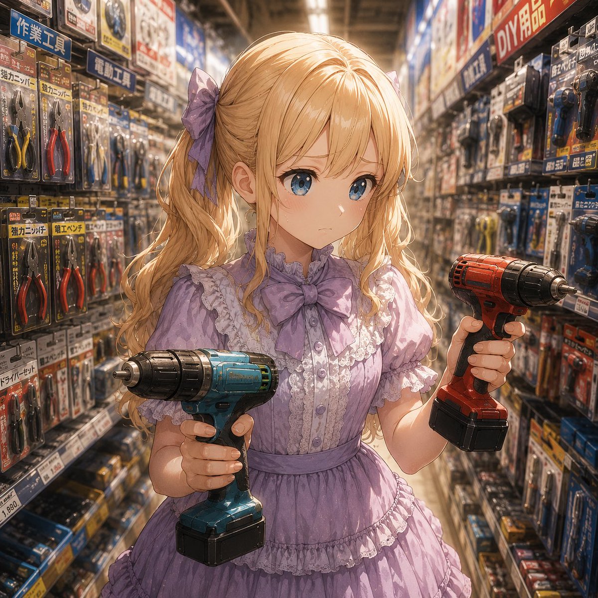 AI Prompt for Anime-Inspired Hardware Store Scene