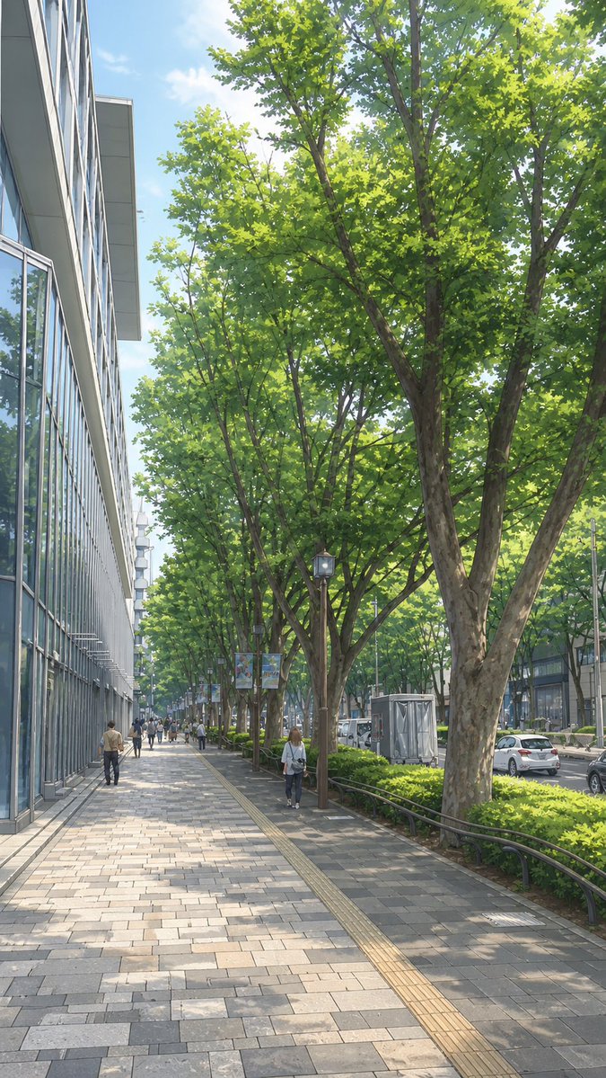 AI Prompt for Anime-Inspired Street View Illustration