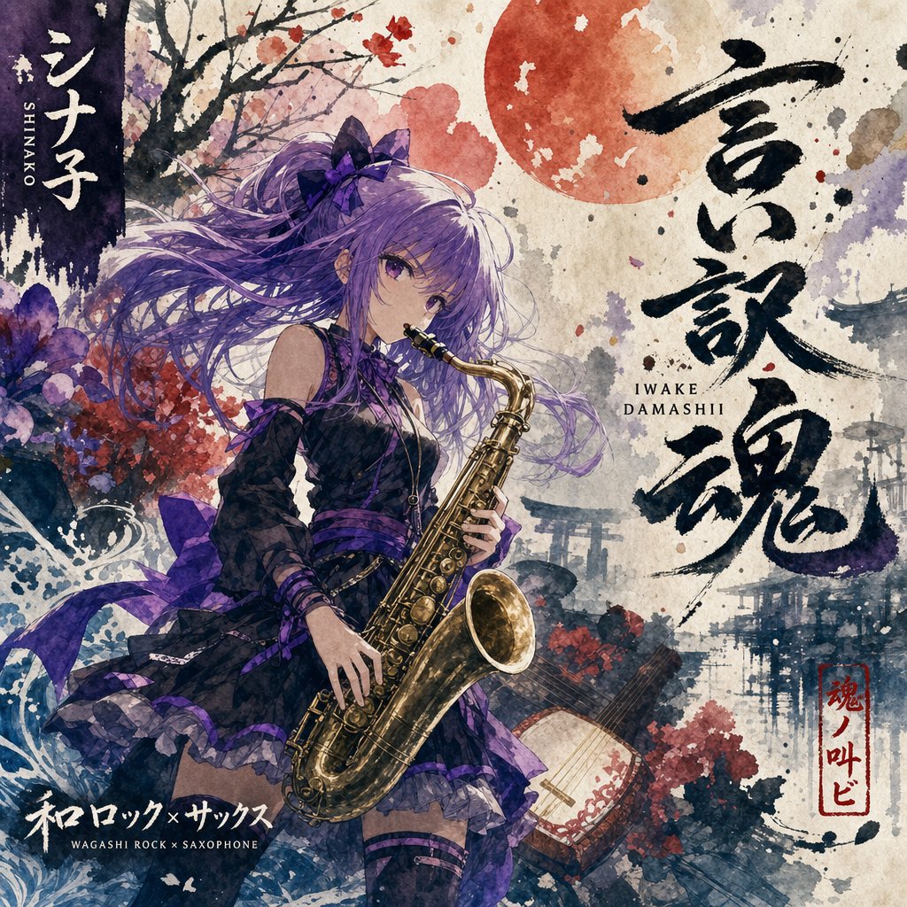 AI Prompt for Anime Japanese Rock Saxophone CD Album Cover Art