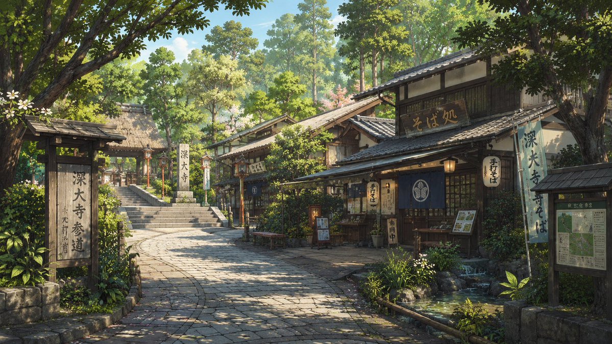 AI Prompt for Anime Japanese Temple Backgrounds