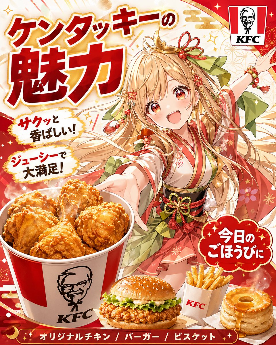 AI Prompt for Anime KFC Princess Illustration Art