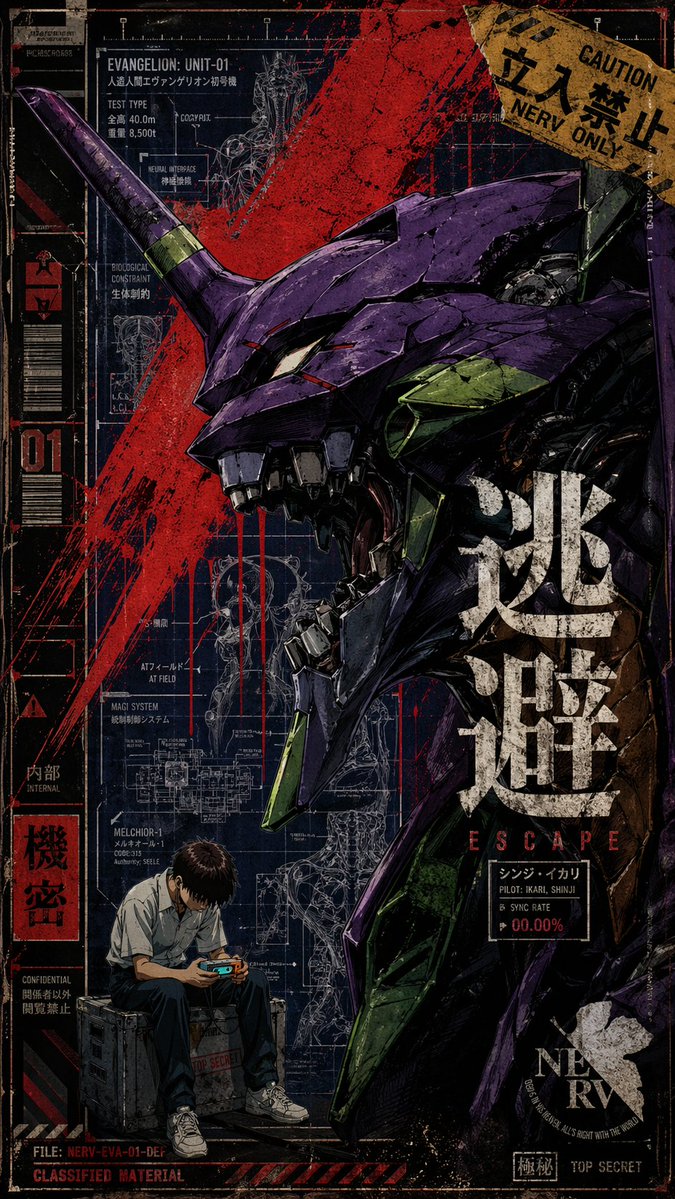 AI Prompt for Anime-Mecha Poster Design with Distressed Texture