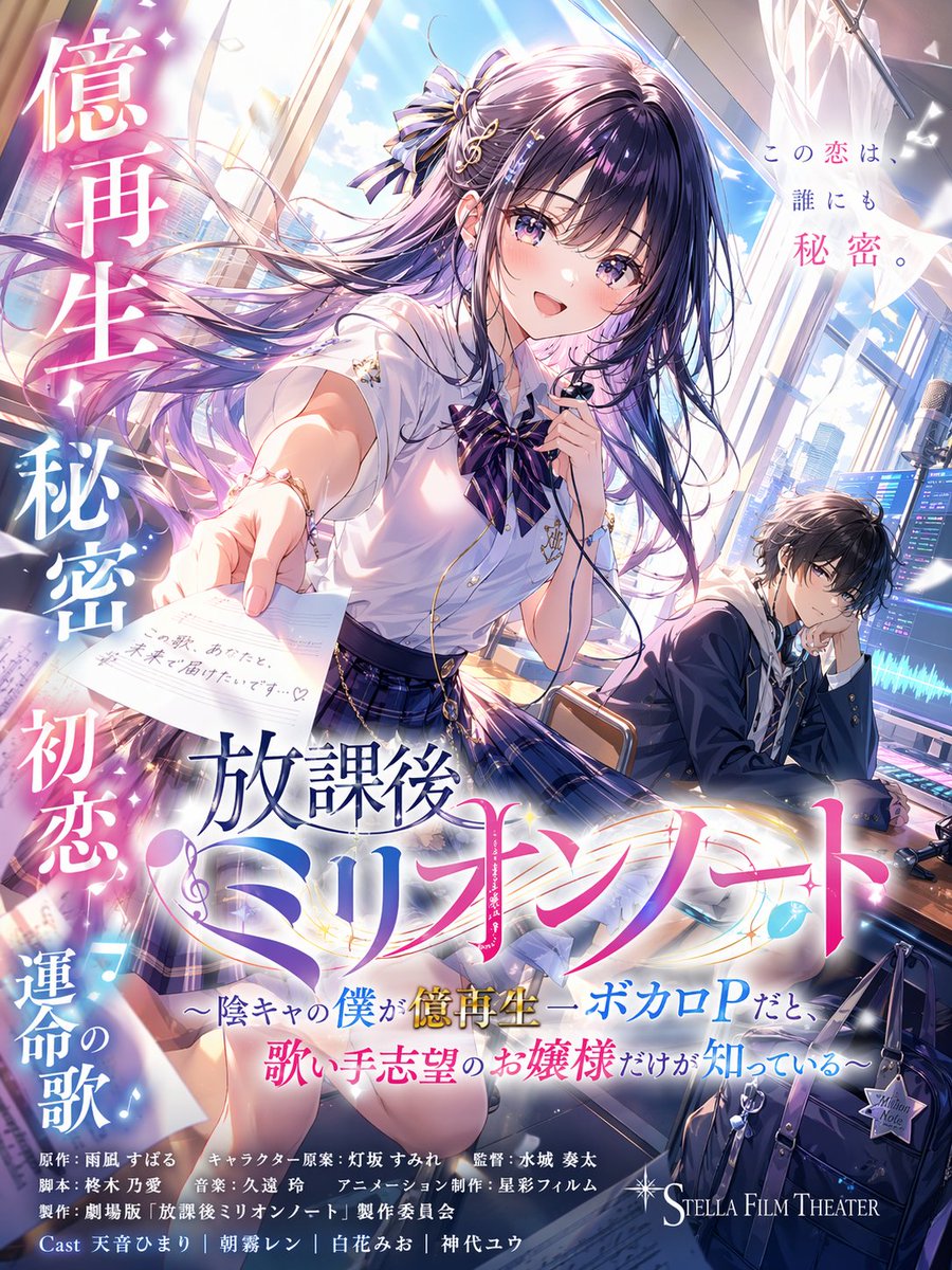 AI Prompt for Anime Music Romance Poster Design