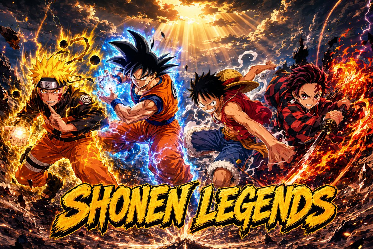 AI Prompt for Anime Poster Design: Shonen Hero Crossover Art