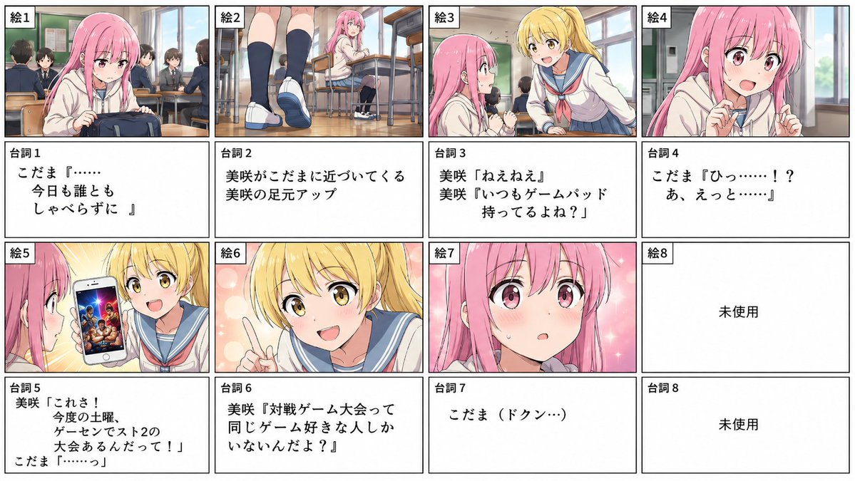 AI Prompt for Anime School Storyboard
