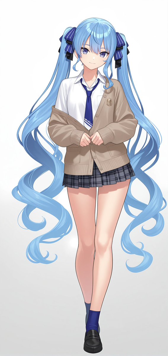 AI Prompt for Anime Schoolgirl Character Illustration