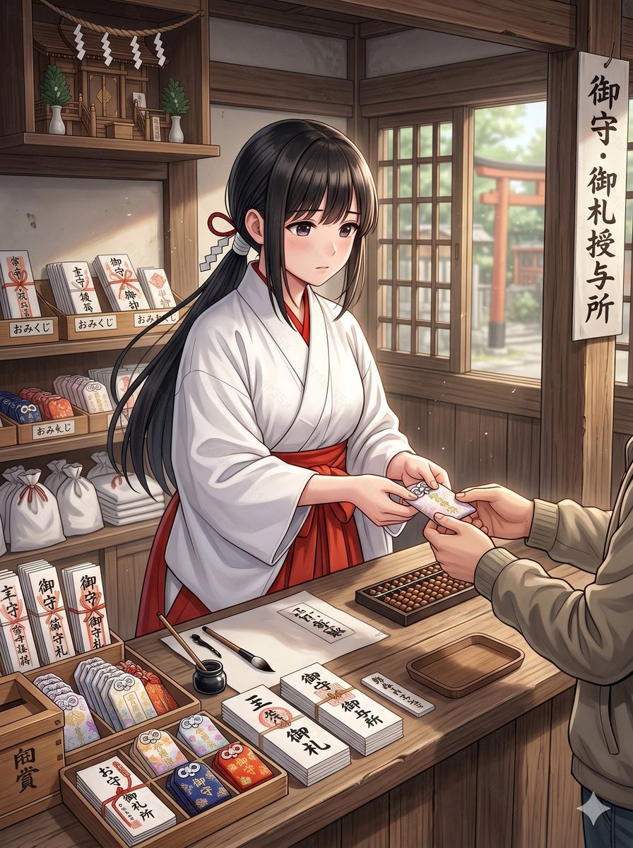 AI Prompt for Anime Shrine Maiden and Woodland Setting